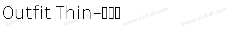 0utfit Thin字体转换